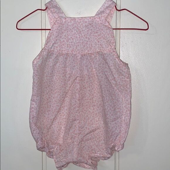 Vintage pink sun suit with embroidered birds - Picture 3 of 4